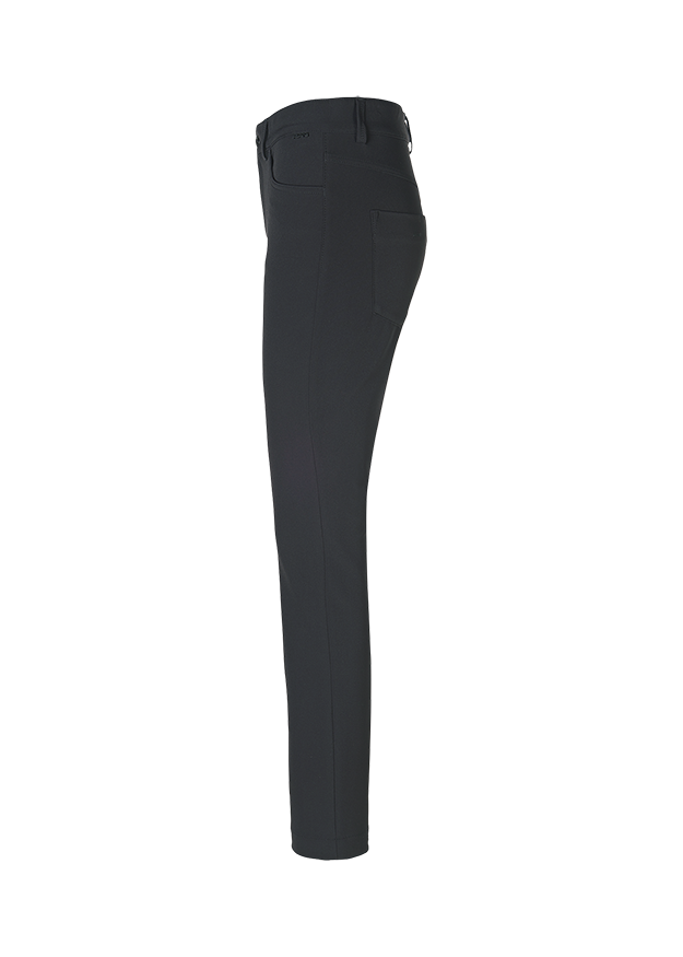 B800A D555 Side Elastic Black Trousers