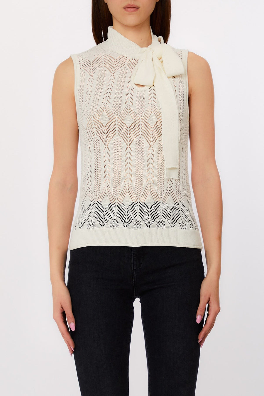 Transparent Sleeveless Knit Tops

ベージュ Sleeveless knit top – Summum